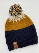 Load image into Gallery viewer, Pumpkin Beanie ~ Midnight, Chestnut & Sahara