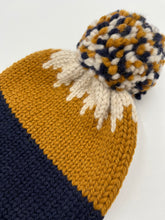 Load image into Gallery viewer, Pumpkin Beanie ~ Midnight, Chestnut & Sahara