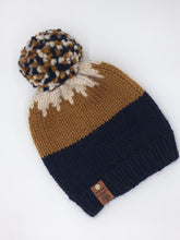 Load image into Gallery viewer, Pumpkin Beanie ~ Midnight, Chestnut & Sahara